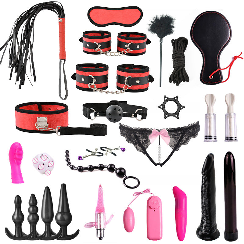 🎭SM 22pcs Bondage Kit vibrator anal plug for couple sex toy