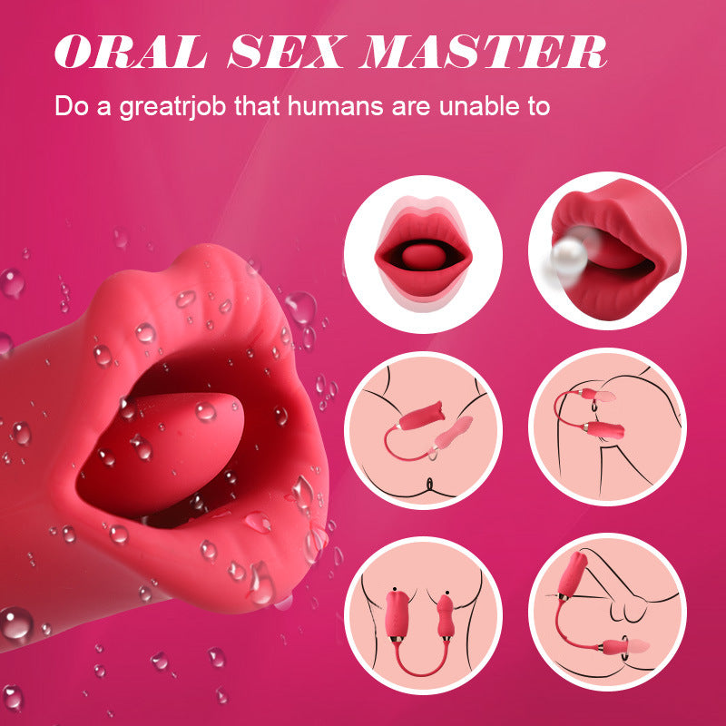 👄Mouth Licking Vibrator with  Telescopic