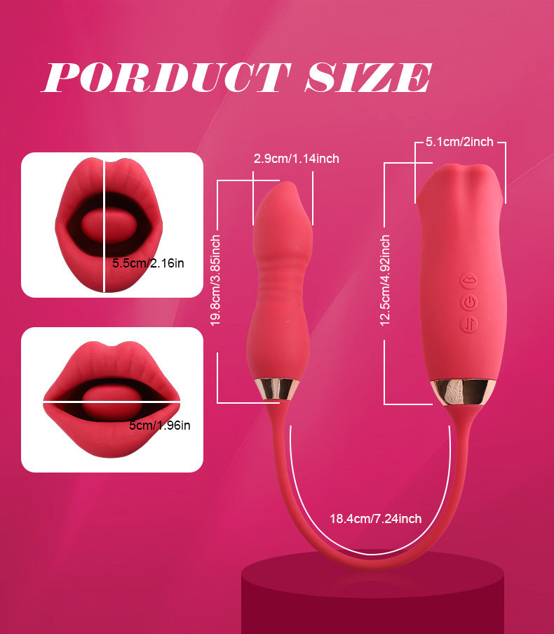 👄Mouth Licking Vibrator with  Telescopic