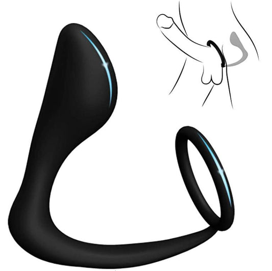 🔒2 in 1 Cock Ring Anal Plug for Men toy - Kovidashop