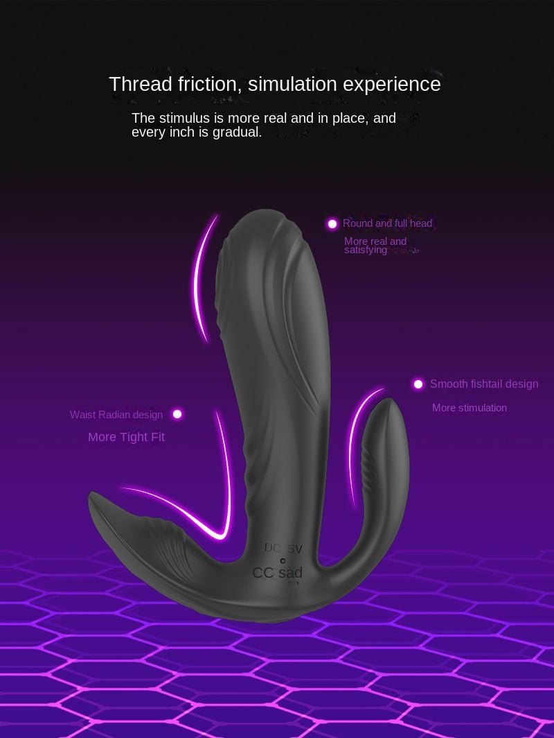 🎀3 in 1 Remote Control Clitoris Femal Dildo Anal Plug Vibrator - Kovidashop