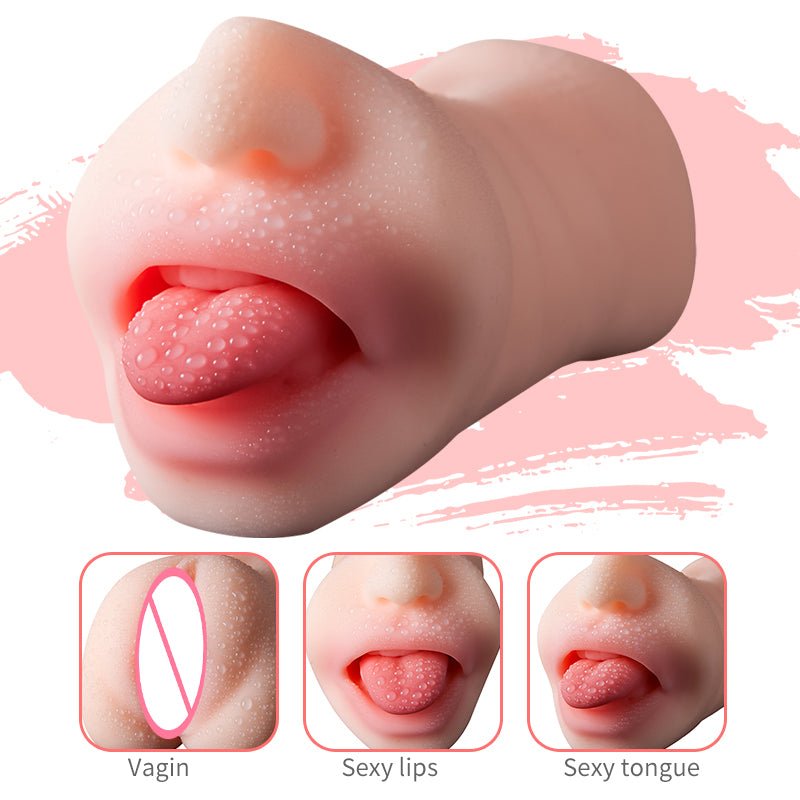 😛3 in 1 TPR Tougue Male Masculturbation Doll Realistic Male Real Pussy Pocket Saxophone Doll - Kovidashop