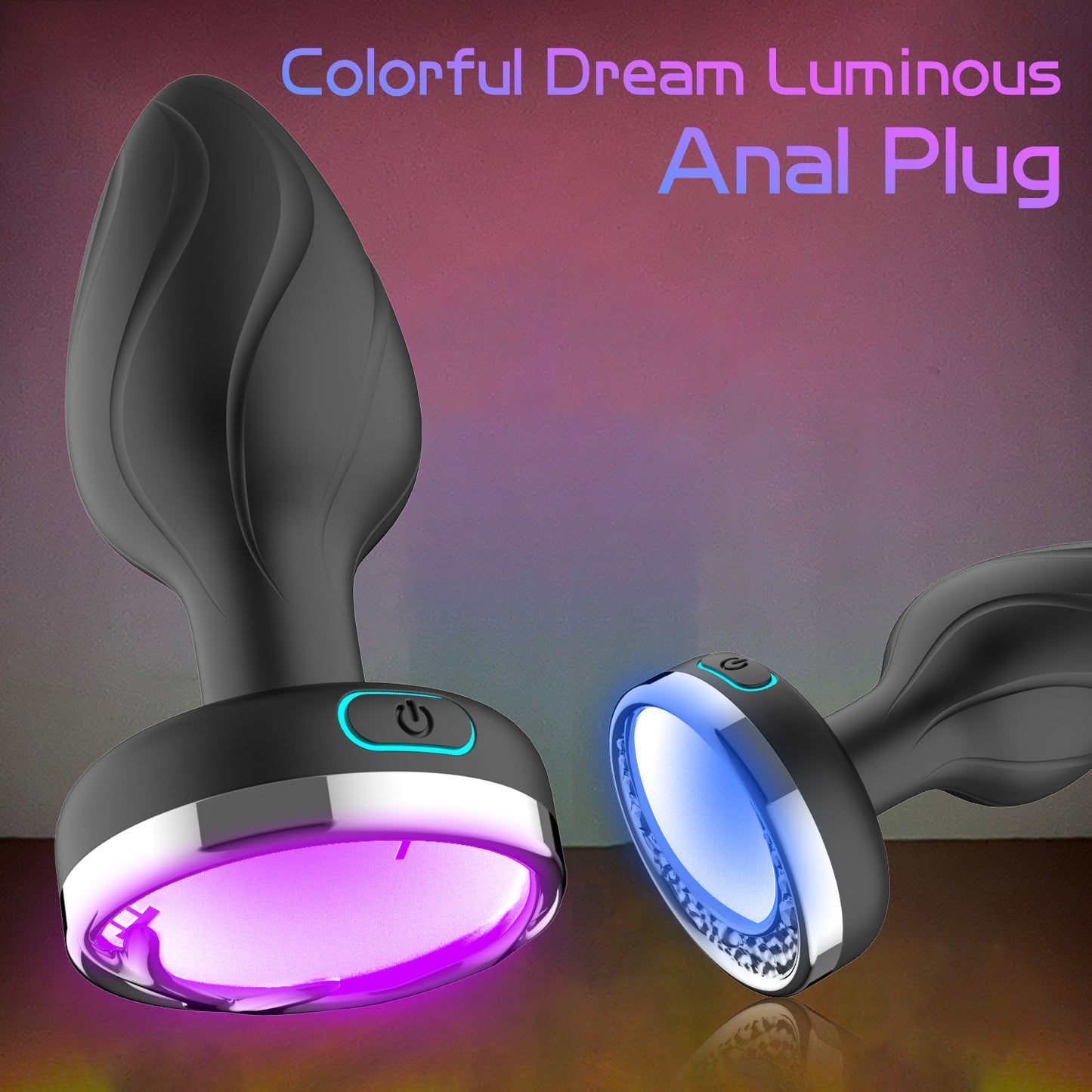 🧼Color Changing Anal Remote Control LED  Light Up Butt Plug