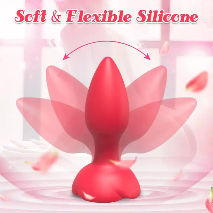 🌹Silicone Remote Control Rose Adult Plug Stimulation Masturbator