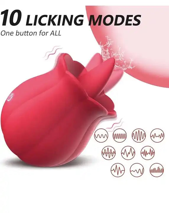 🌹The rose 10 modes licking vibrator sexual toy