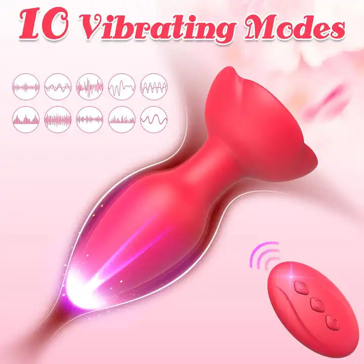 🌹Silicone Remote Control Rose Adult Plug Stimulation Masturbator