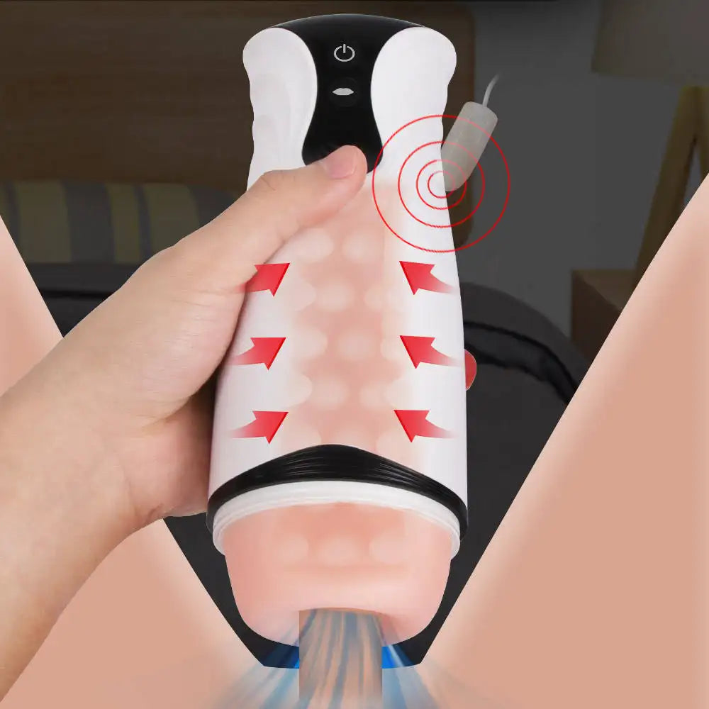 🌀Silicone Electric Fully Automatic Sucking Male Equipment Masturbation Device Cup