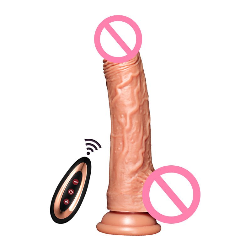 Silicone Wireless Remote Control Telescopic& Swing& Heating Dildo - Kovidashop